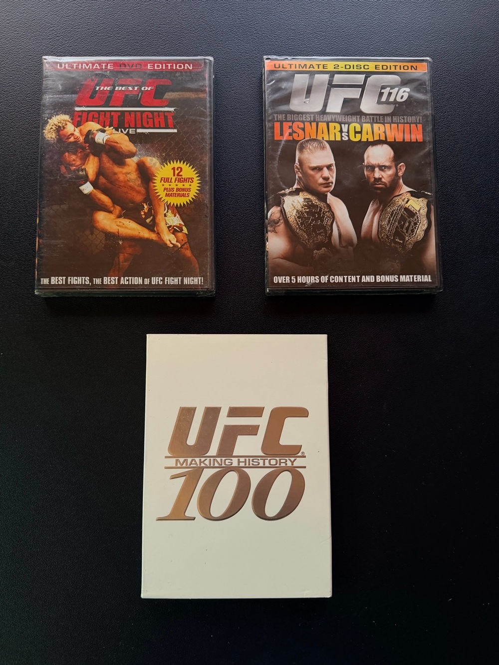 Lot of 3 Sealed UFC DVDs – Brand New